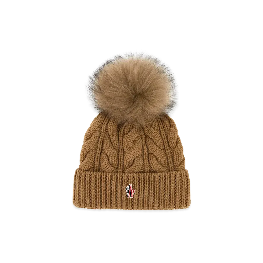 MONCLER Women's Pompon Beanie "Beige"