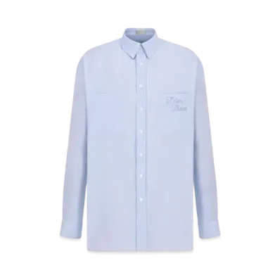 Dior Tears Shirt Striped Cotton Oxford "Blue"