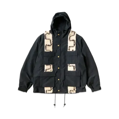KAPITAL 60/40 Cross Berber Bamboo Manpa "Black"