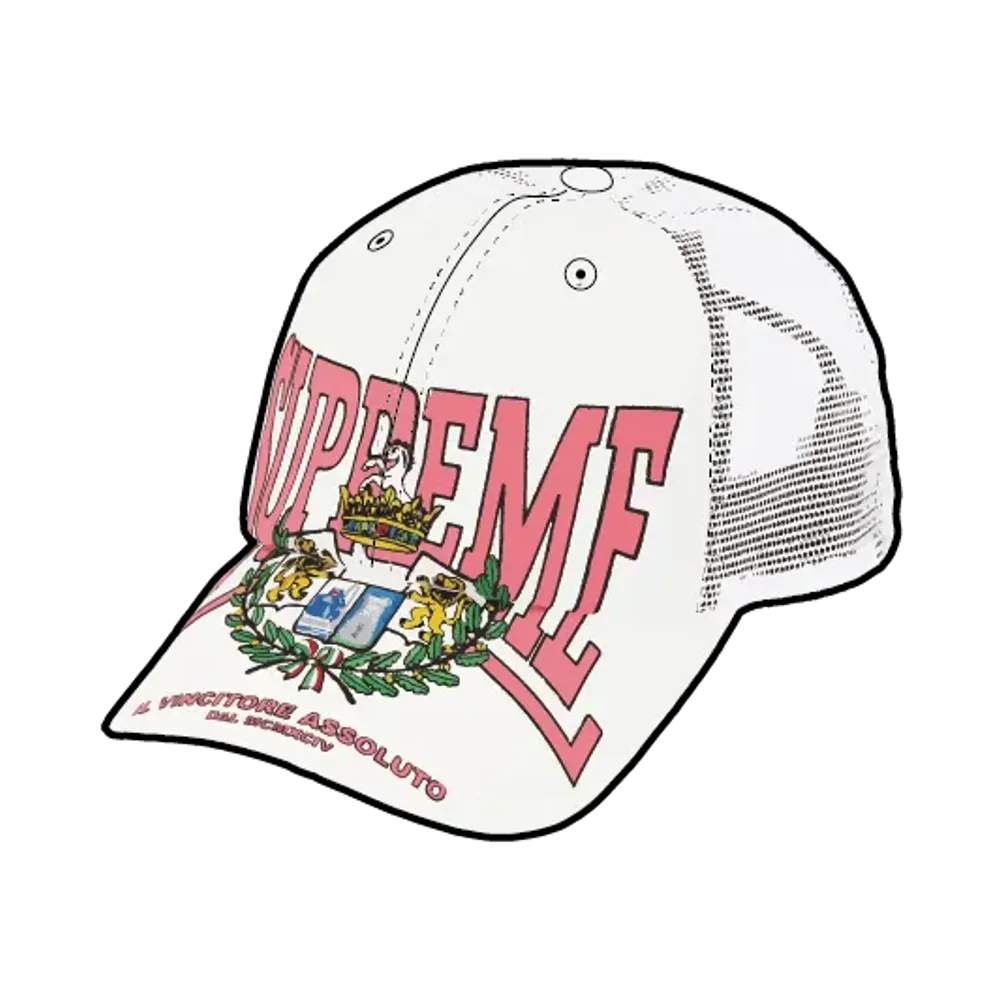 Supreme Crest Mesh Back 6-Panel "White"
