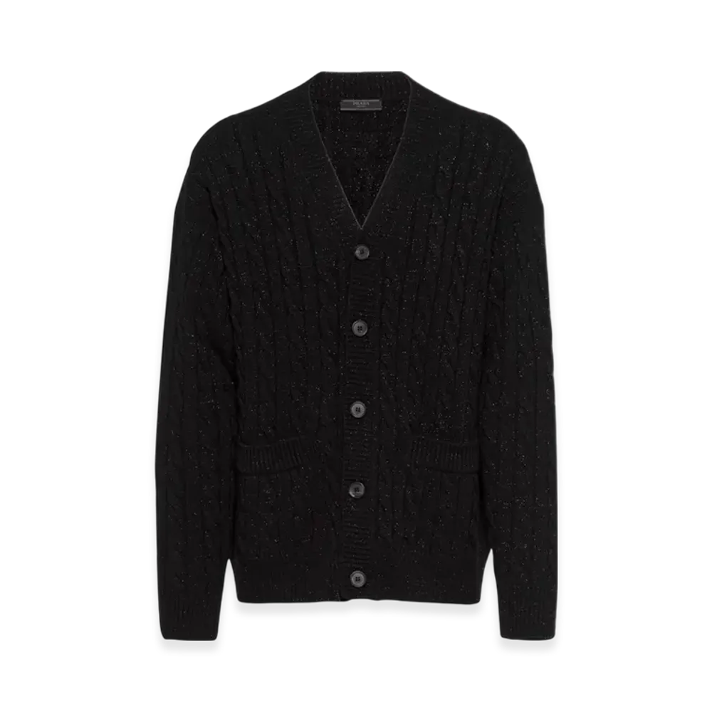 PRADA Wool Cashmere Cardigan "Black"
