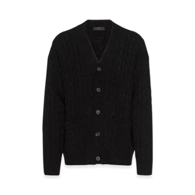 PRADA Wool Cashmere Cardigan "Black"