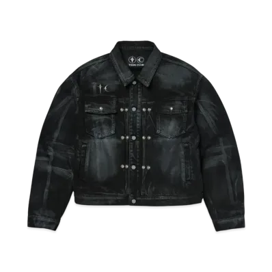 THUG CLUB Leave a Trace Denim Jacket "Black"