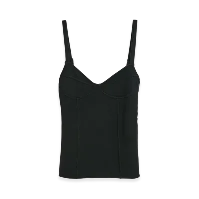 OUR LEGACY Women's Cami Tank "Washed Black Athletic Rib"
