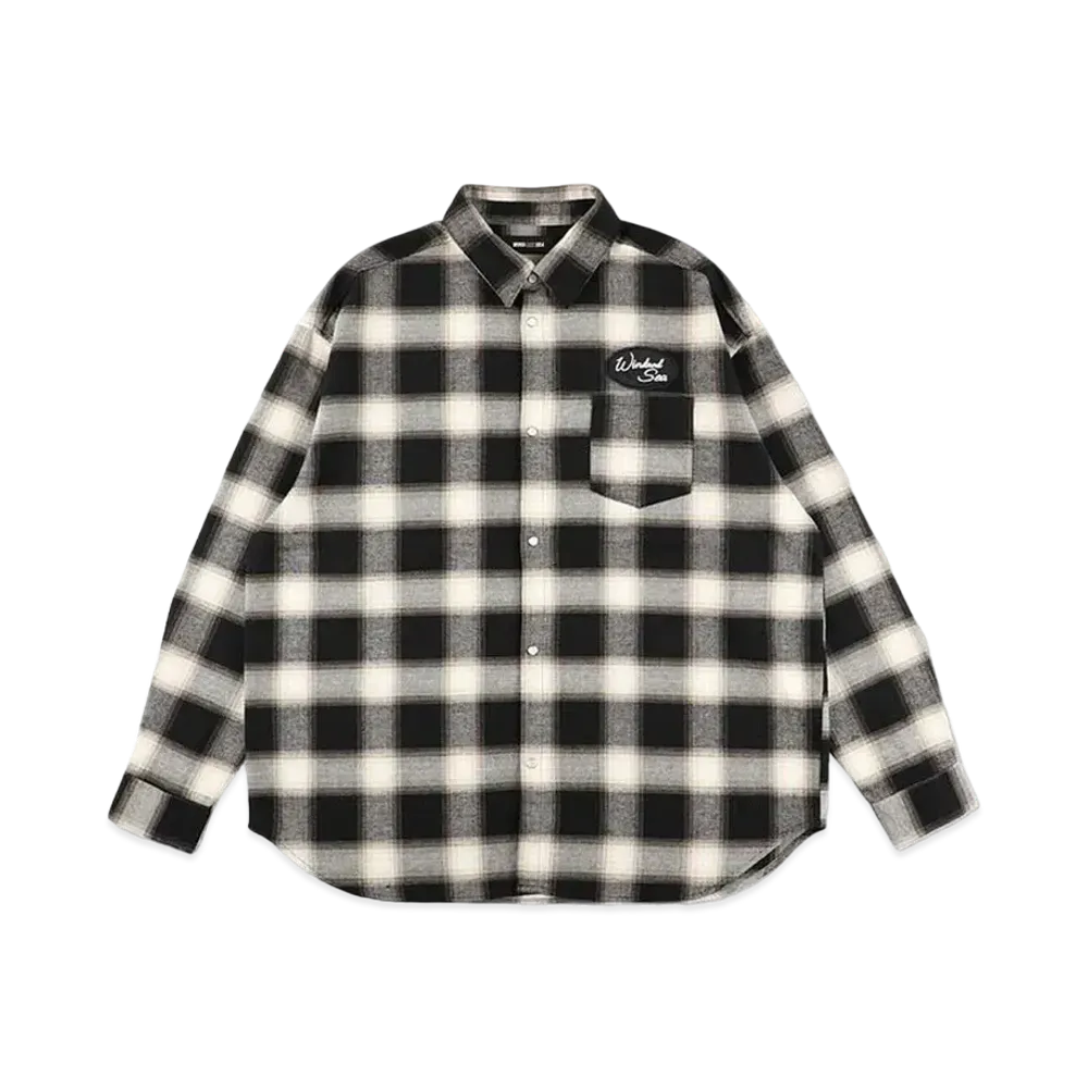 WIND AND SEA Plaid Shirt "Black"
