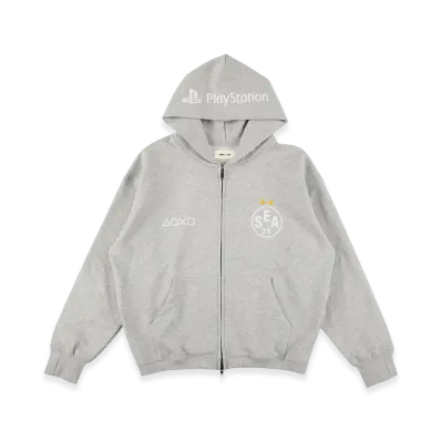 WIND AND SEA x Playstation Team Zip Hoodie "Gray"