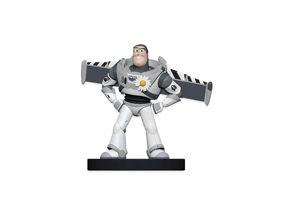 PEACEMINUSONE x Toy Story THE FIRST FAN Art Toy Figure Buzz "Gray" / G-DRAGON