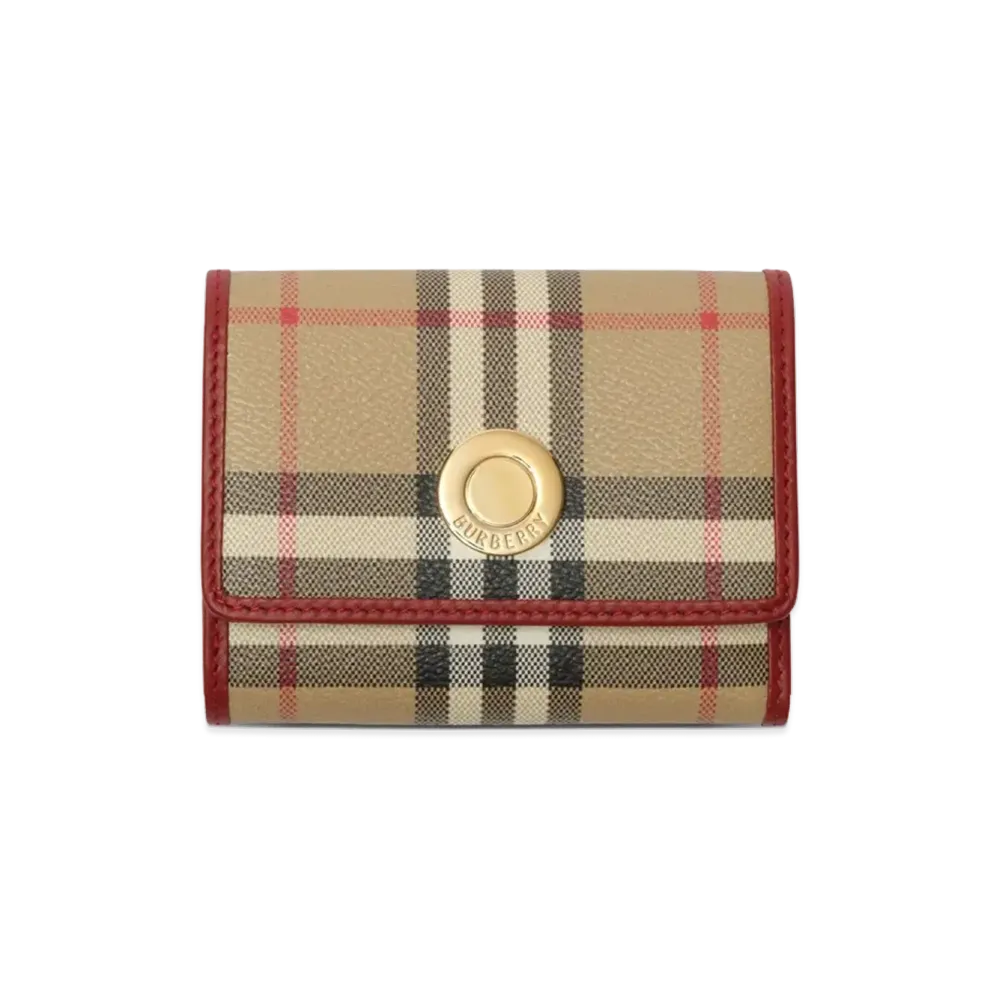 Burberry Women's Small Check Folding Wallet "Beige"