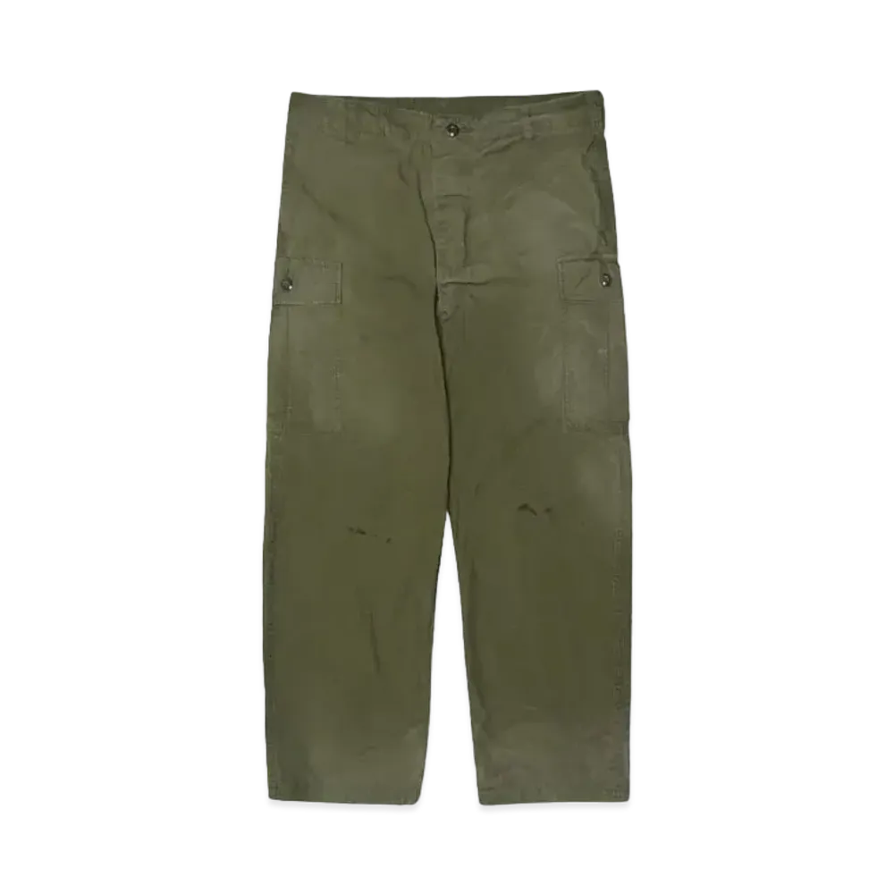 BOW WOW JUNGLE FATIGUE CARGO PANTS "OD OIL DAMAGED"