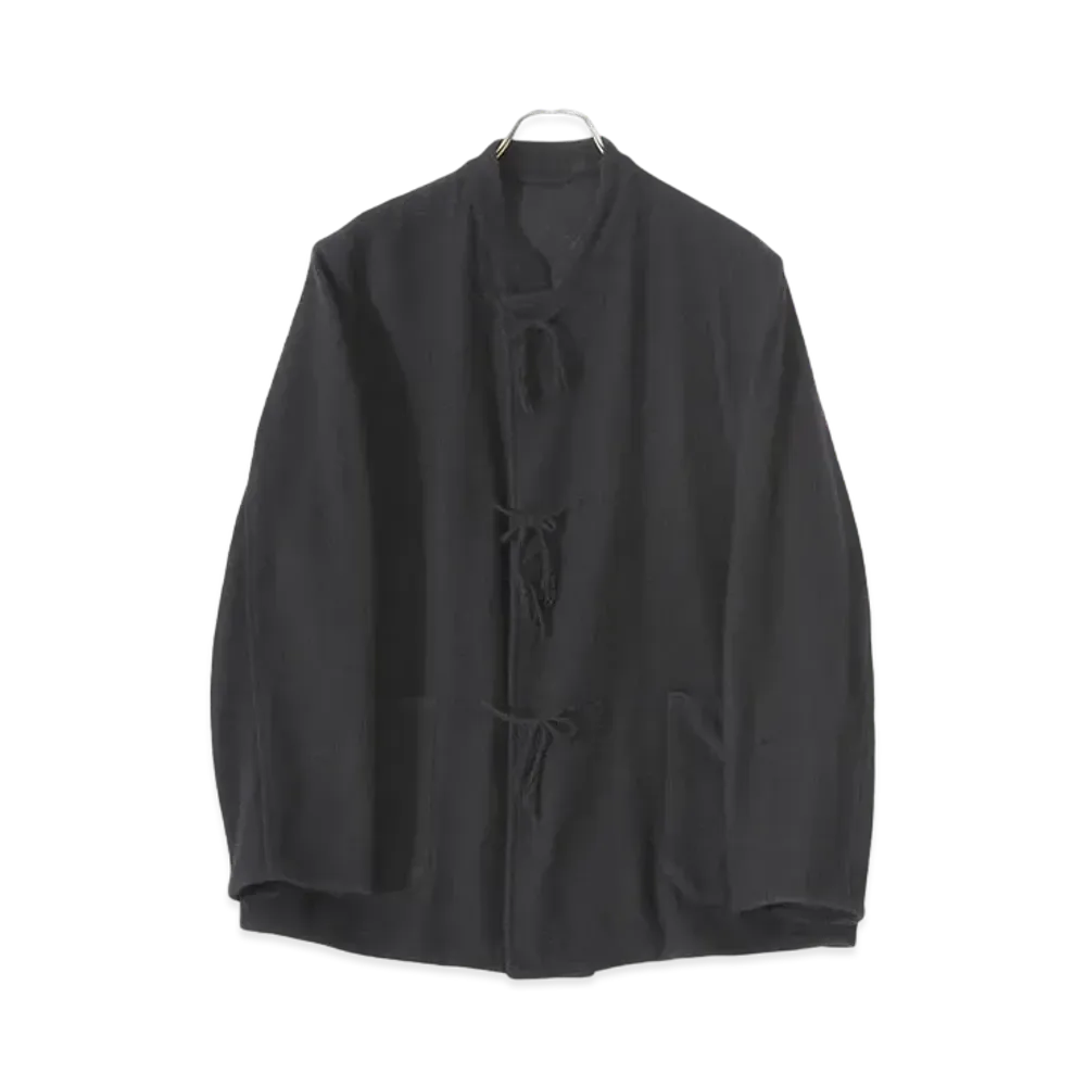 COMOLI Cashmere Canapa Stand Collar Jacket "Black"