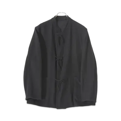 COMOLI Cashmere Canapa Stand Collar Jacket "Black"