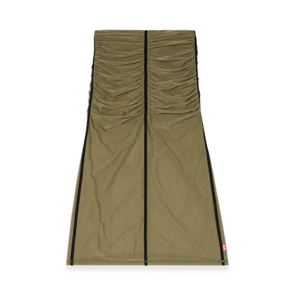 Diesel O-Ira Gathered Stretch Skirt "Olive Green"