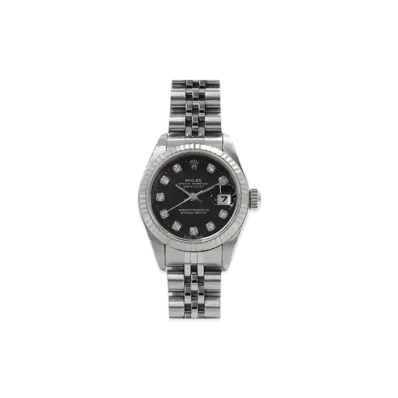 ROLEX Datejust 10P Diamonds "Stainless Steel/White Gold/Black" 79174G