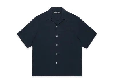 WACKO MARIA 50's Open Collar Shirt "Navy"