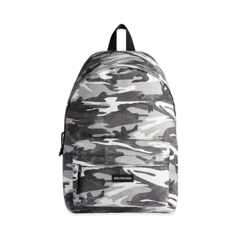 BALENCIAGA Explorer Camo Print Backpack "Grey"