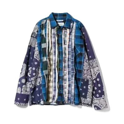 Needles x MIYAGIHIDETAKA Ribbon Wide Shirt - Flannel + Bandana "Type 6"