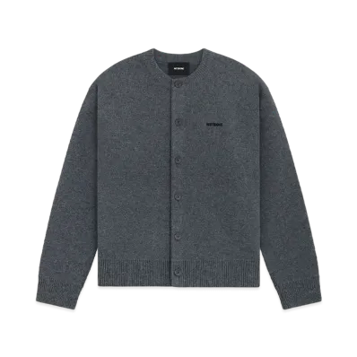 WE11DONE Logo Knit Cardigan "Gray"