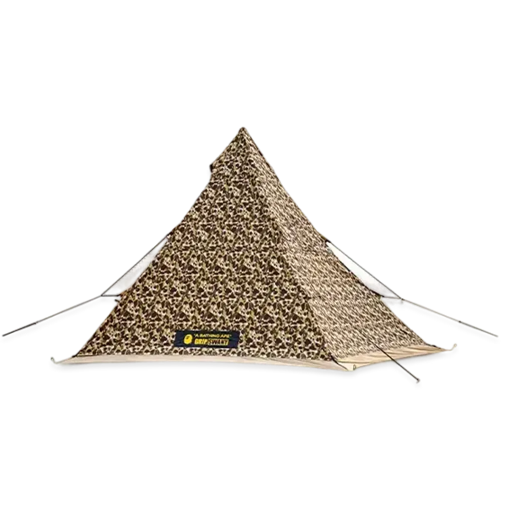A BATHING APE x GRIP SWANY Camo Fireproof Mother Tent "Beige"