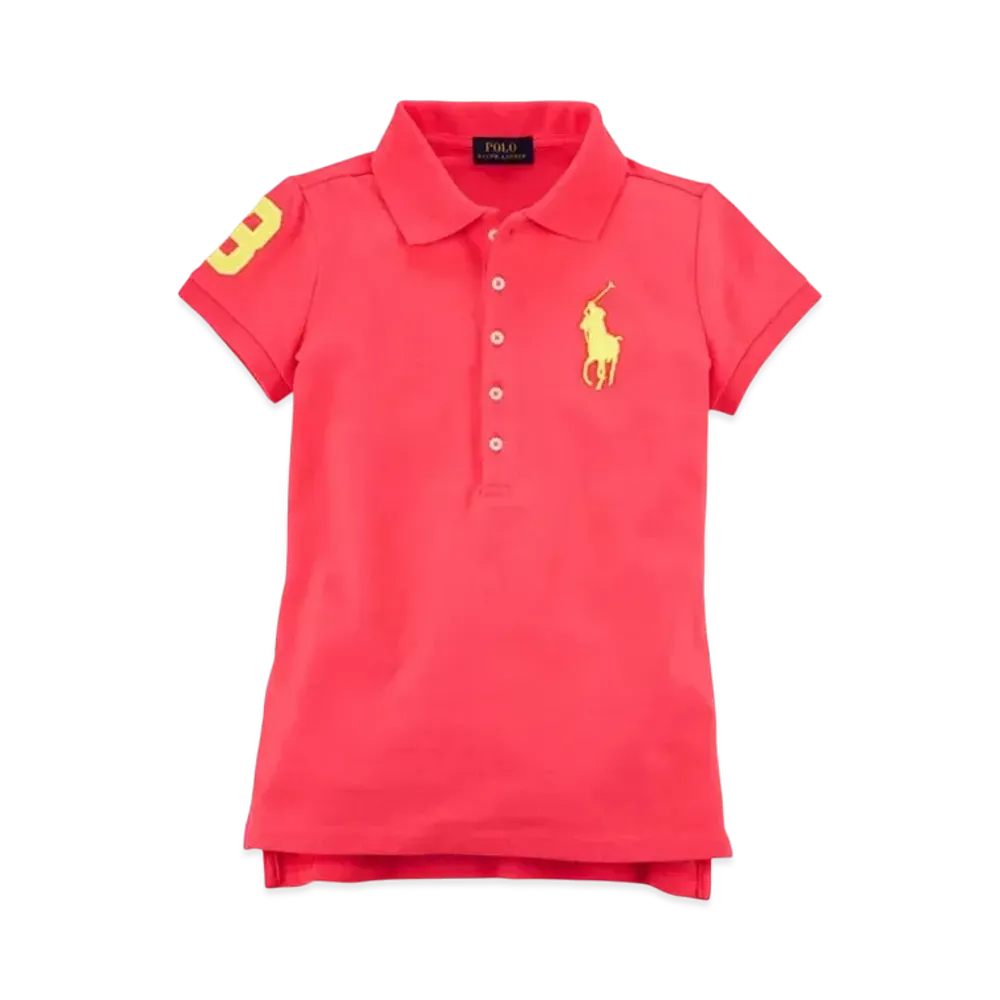Polo Ralph Lauren Kids Big Pony Stretch Cotton Polo "Coral"