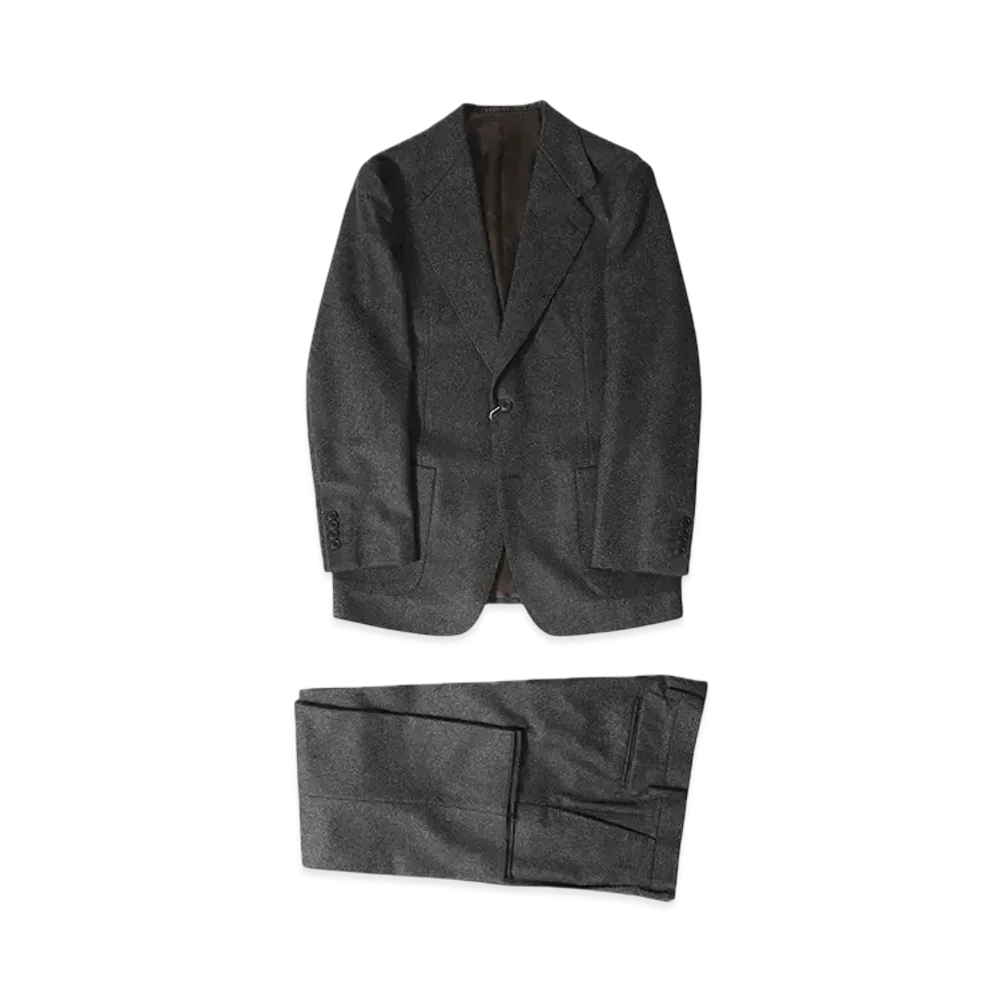 COMOLI FOX Flannel Suit "Chacoal"