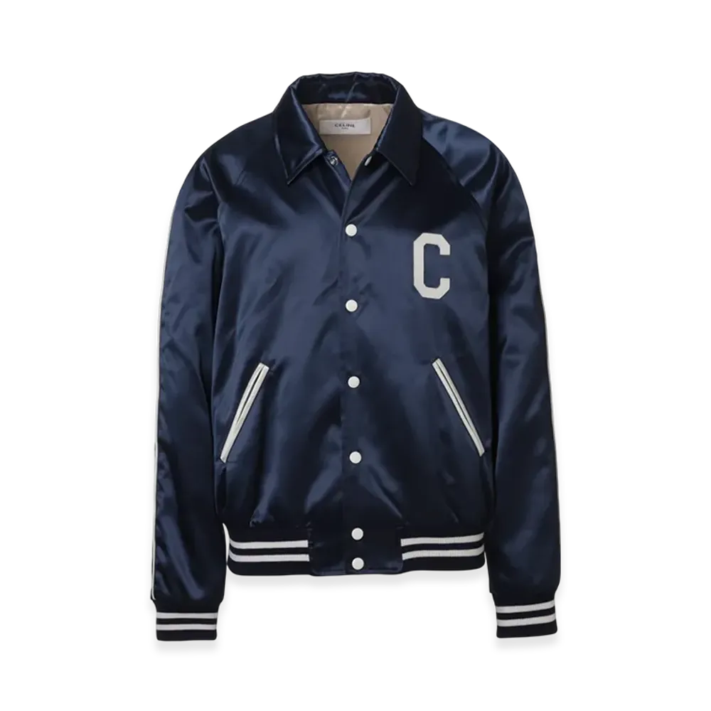 CELINE Blouson Teddy Jacket "Navyblue"