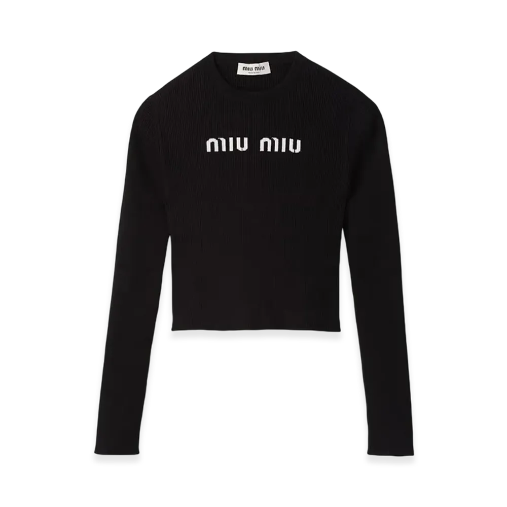 MIU MIU Women's Viscose Sweater "Black"