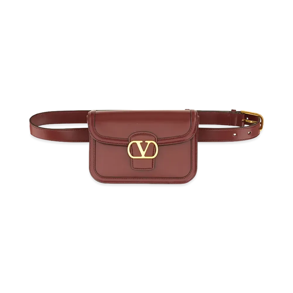 Valentino Women's 9To5" Leather Pouch "Bordeaux"