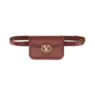 Valentino Women's 9To5" Leather Pouch "Bordeaux"
