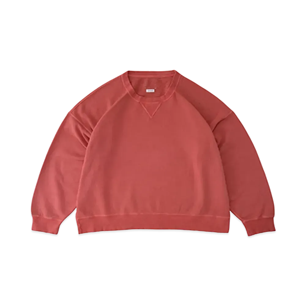 visvim AMPLUS SWEAT L/S (UNEVEN DYE) "Red"