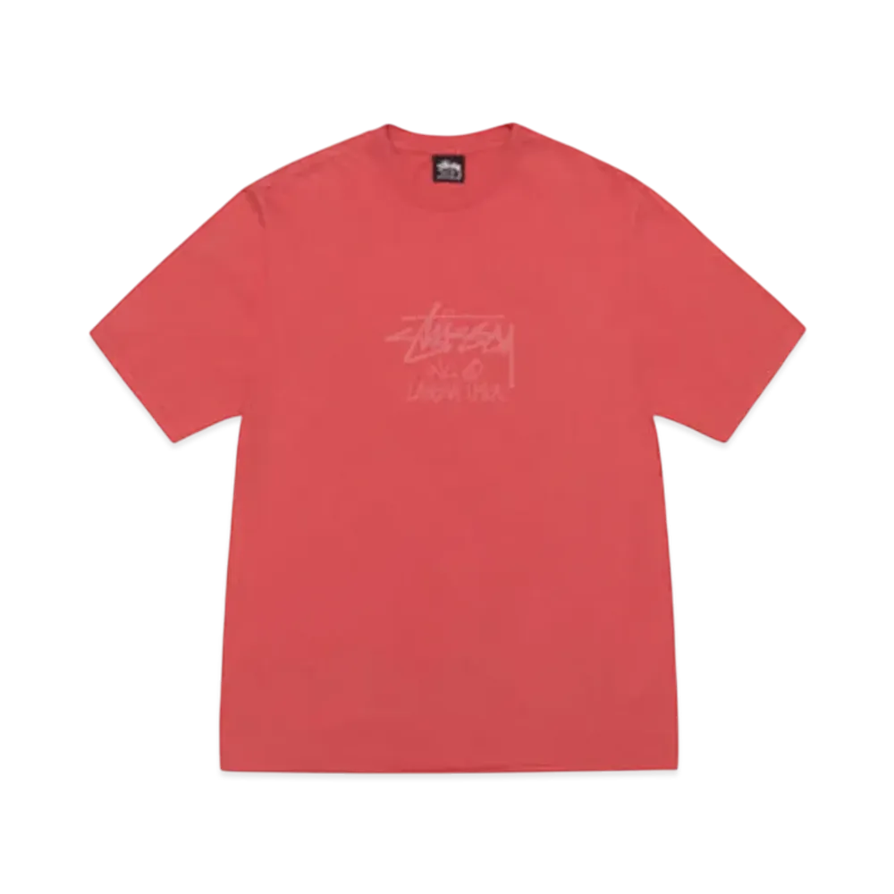 ステューシー ラグナ USA Tシャツ ピグメントダイ "グアバ" 1905100