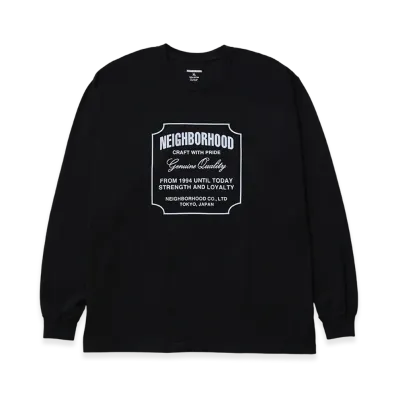 NEIGHBORHOOD NH . TEE LS-8 "Black"