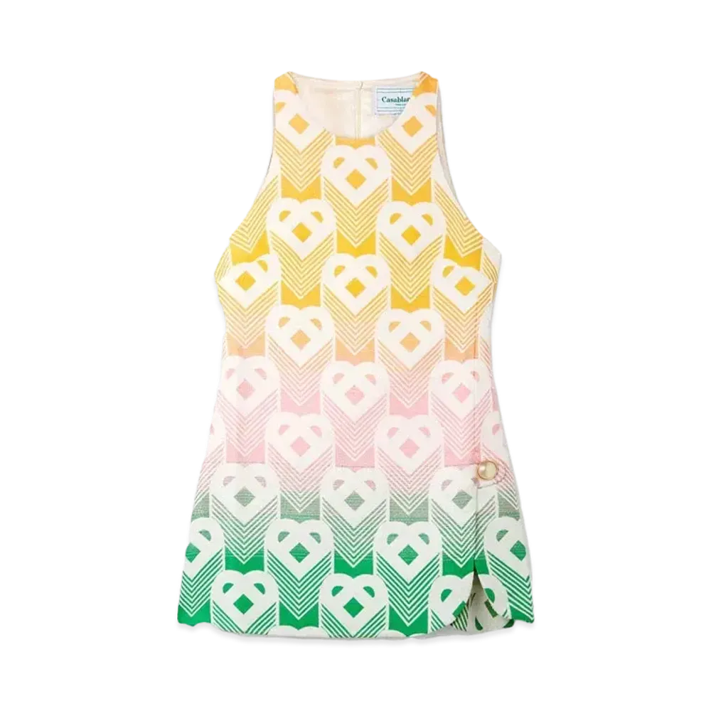 Casablanca Gradient Heart Monogram Shift Dress "Multi"