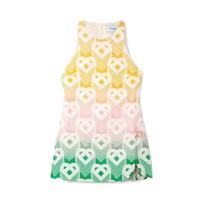 Casablanca Gradient Heart Monogram Shift Dress "Multi"