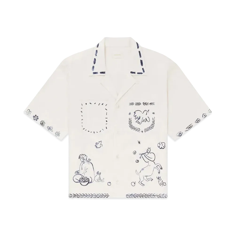 Aime Leon Dore Lesvos Cropped Camp Shirt "Cream"