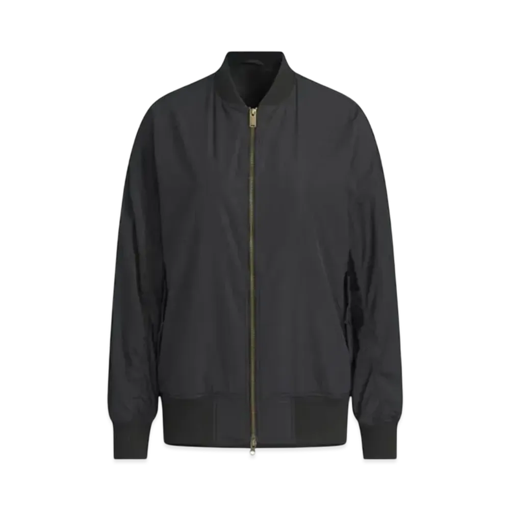 adidas College Loose Fit Bomber Jacket "Black"