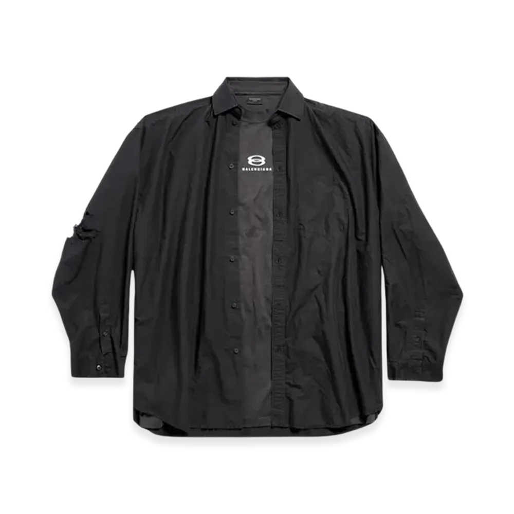 BALENCIAGA Unity Sports Icon Layered Shirt Oversized "Black"