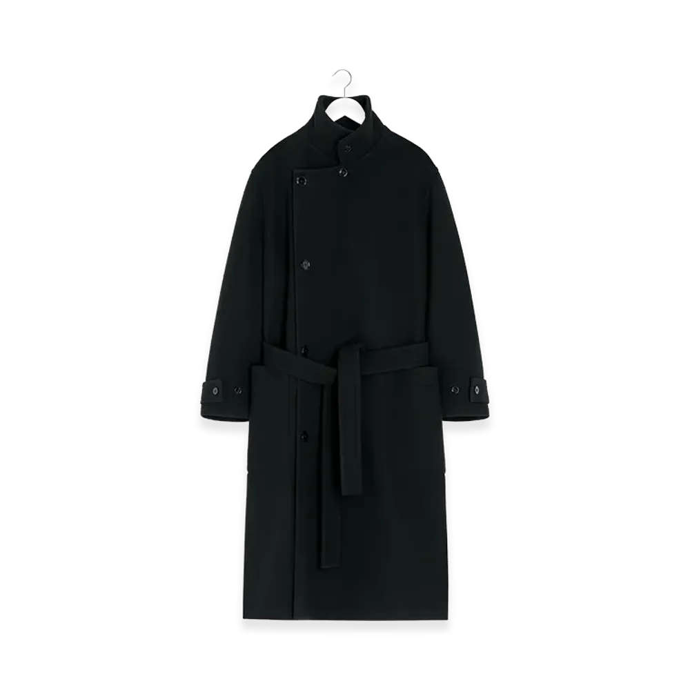 LEMAIRE Women's Wrap Coat "Black"