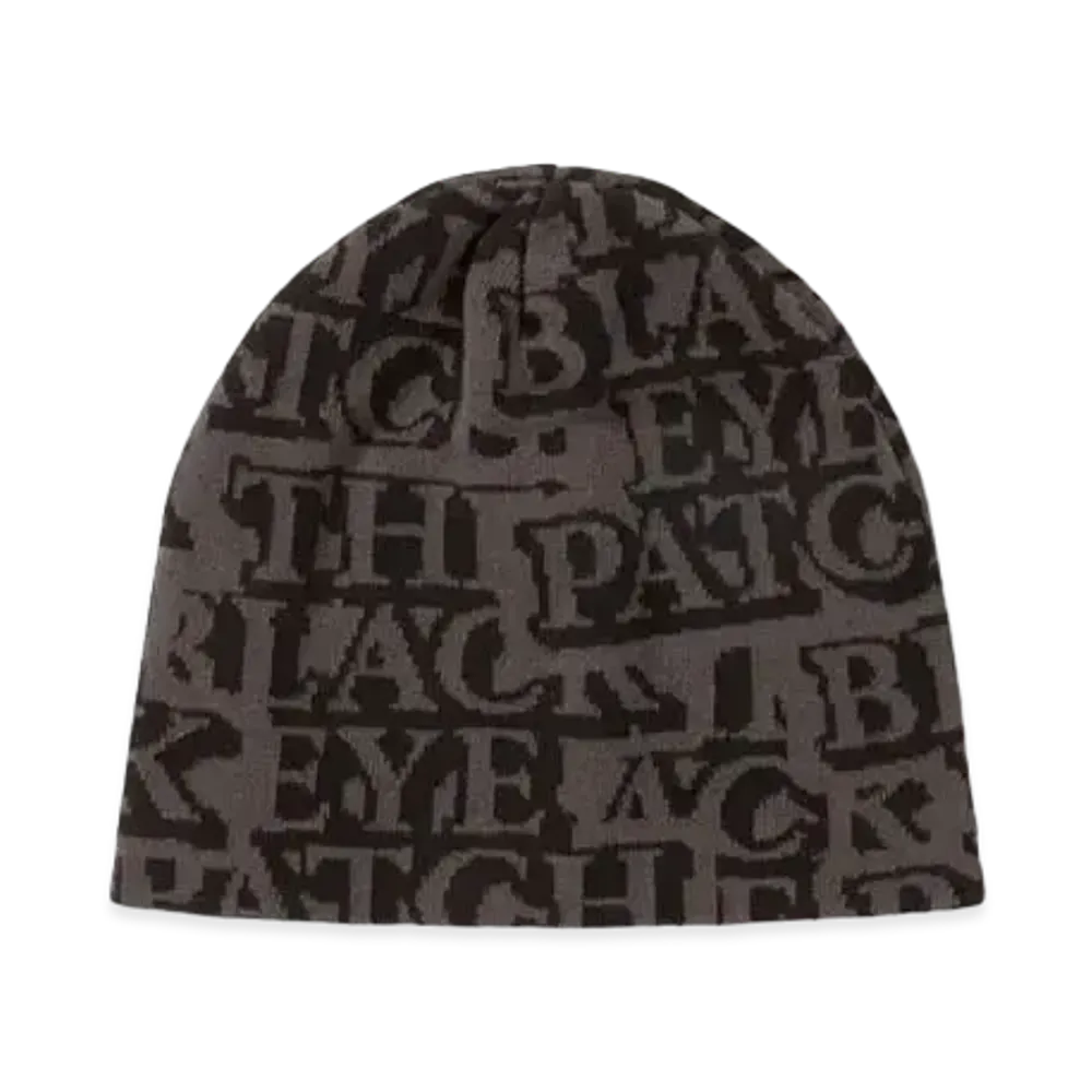 BlackEyePatch Sticker Covered Single Beanie "Black"