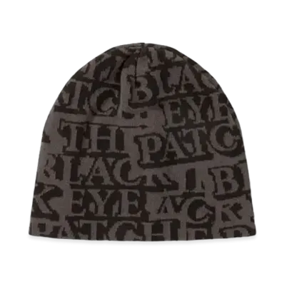 BlackEyePatch Sticker Covered Single Beanie "Black"