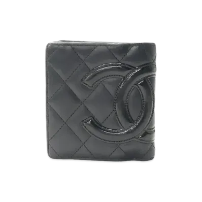 CHANEL Cambon Compact Wallet "Black/Pink"