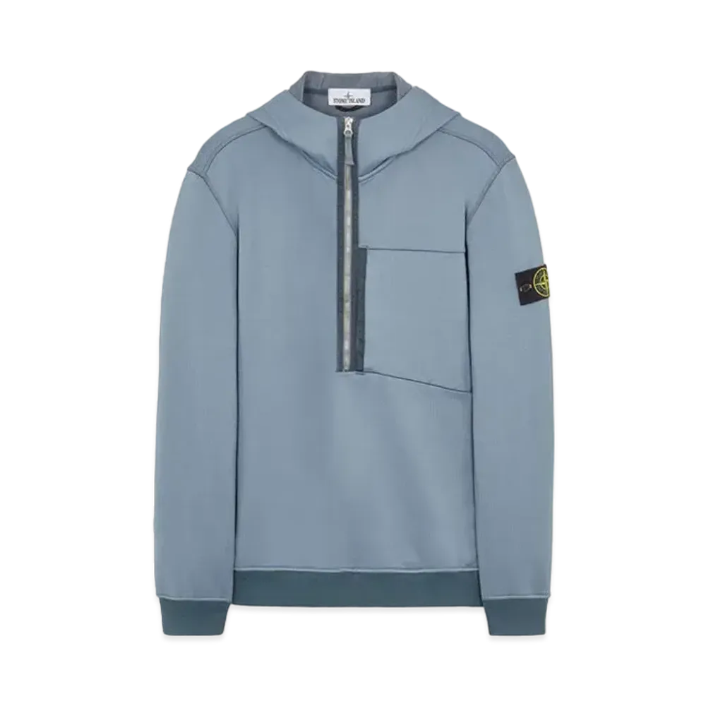 Stone Island 63247 COTTON NYLON FLEECE "Pastel Blue"