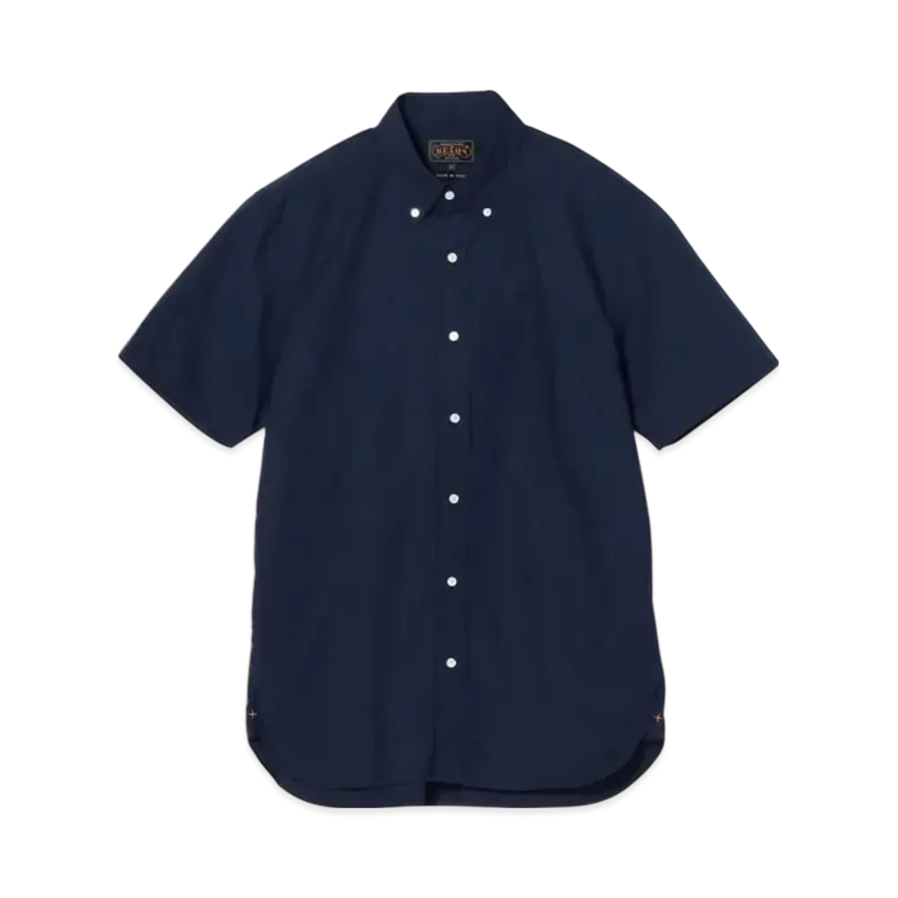 BEAMS B.D. Short Sleeve Color Broad "Navy"
