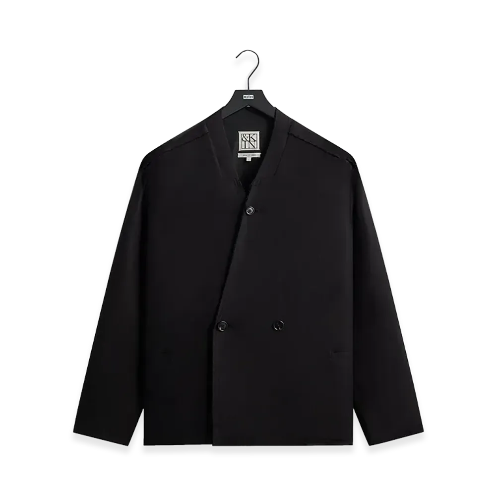 Kith &Kin Long Sleeve Linen Viscose Twill Mathis Shirt "Black"