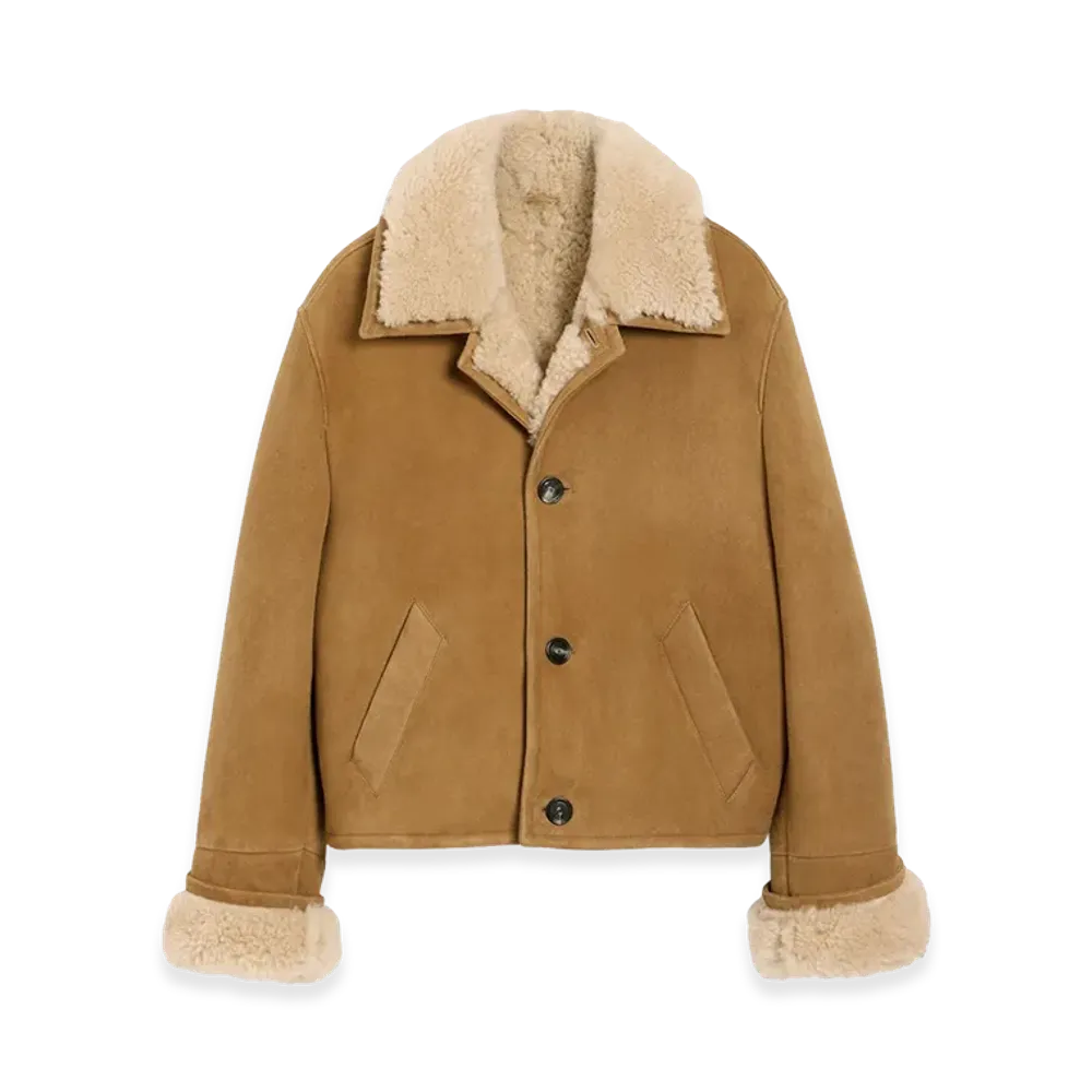 AMI PARIS Women's Shearling Jacket "Beige"