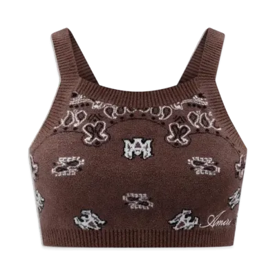 AMIRI Bandana Cropped Tank "Brown"