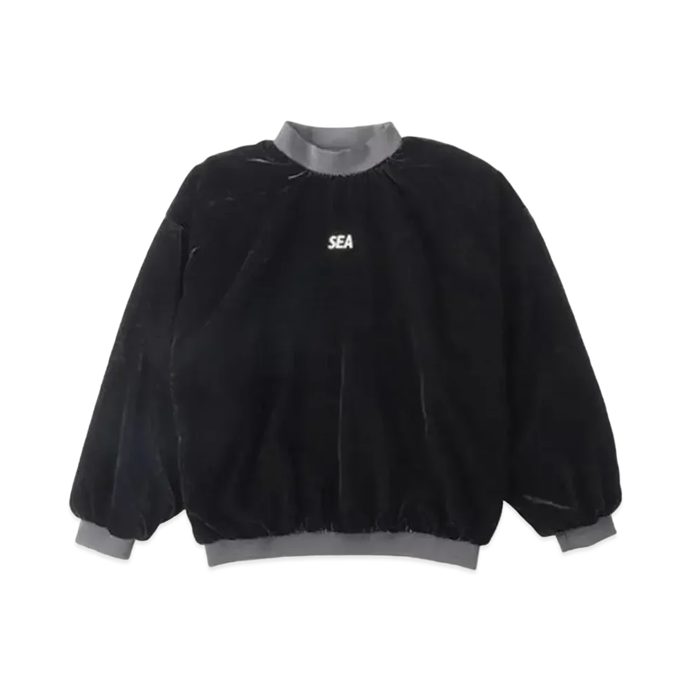 WIND AND SEA -Velour Crew Neck- "Black"