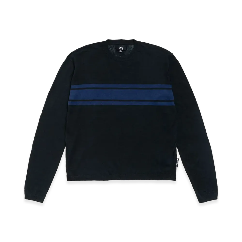 Stussy Lightweight Striped Sweater "Black"