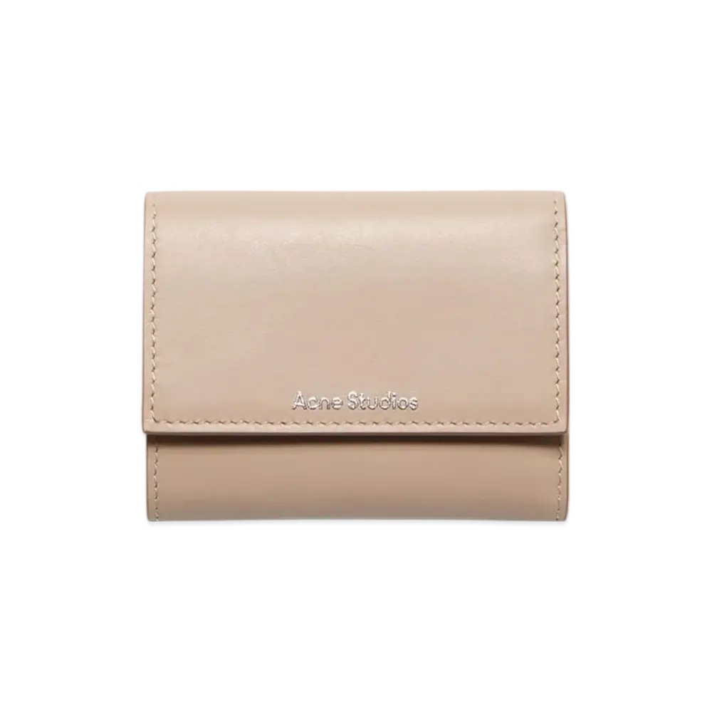 Acne Studios Trifold Leather Wallet "Taupe Beige"