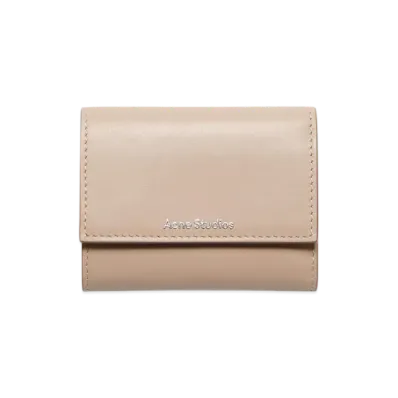 Acne Studios Trifold Leather Wallet "Taupe Beige"