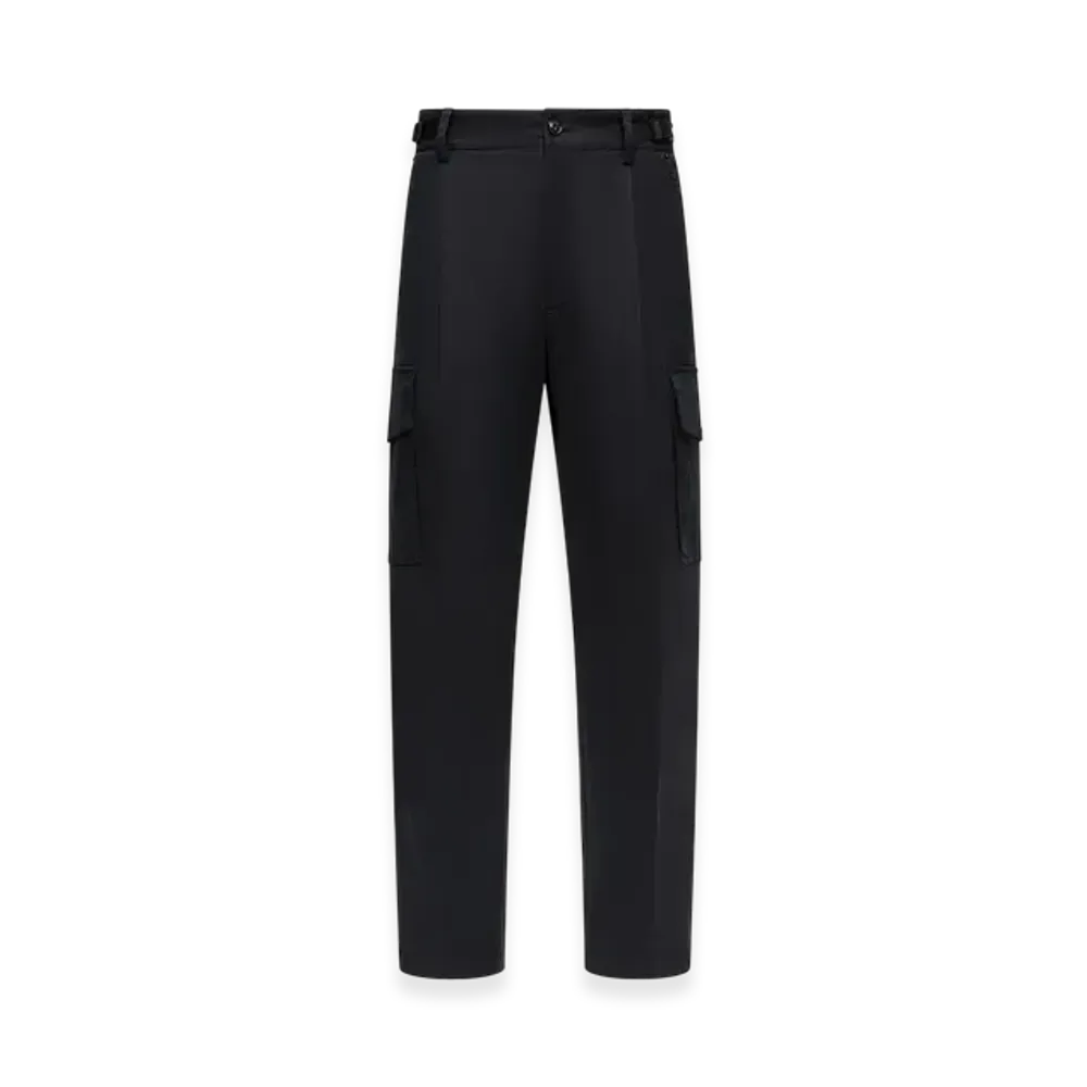 MONCLER Cotton Gabardine Cargo Trousers "Black"
